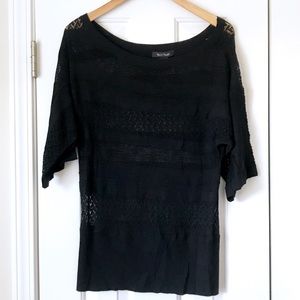 WHBM black sheer sweater